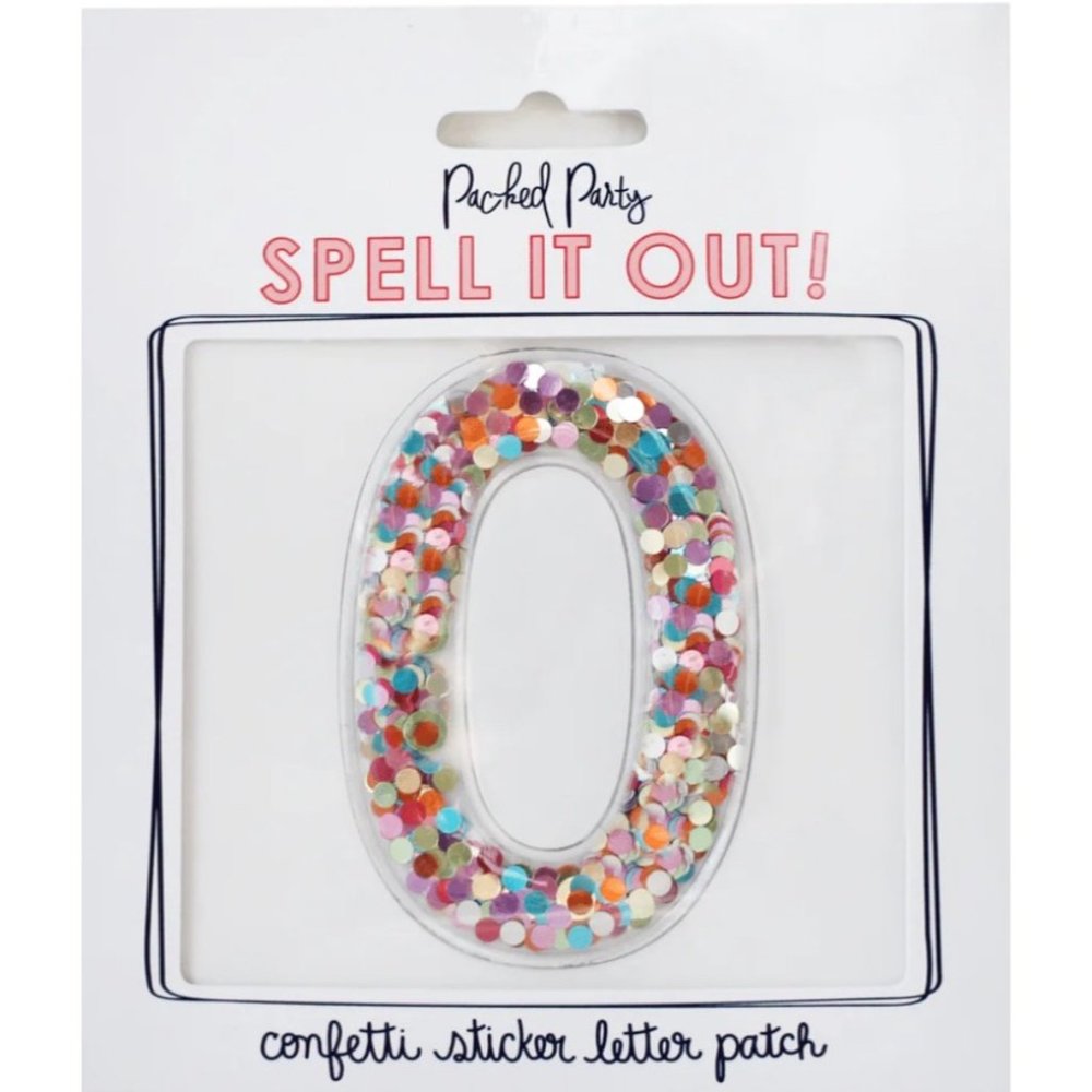 Packed Party Letter O Stick To It Confetti Letters Multicolor
